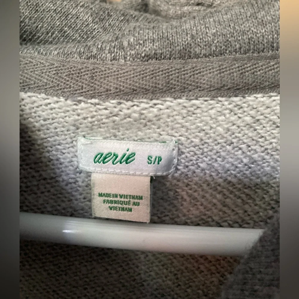 Aerie Gray oversized Hoodie Sweatshirt - Picture 2 of 3